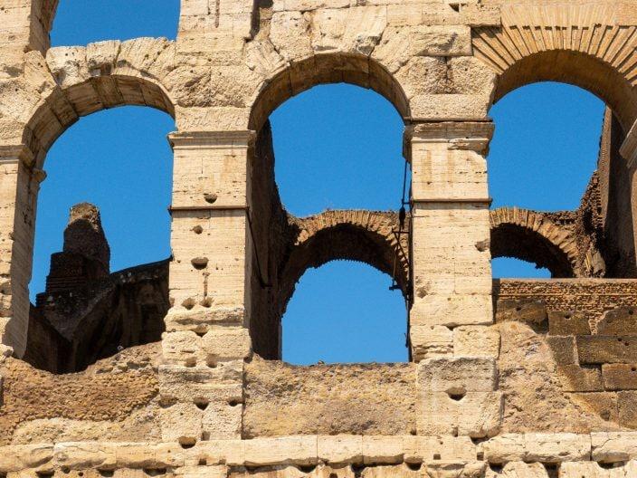 Le Colisée de Rome, vu de l'intérieur