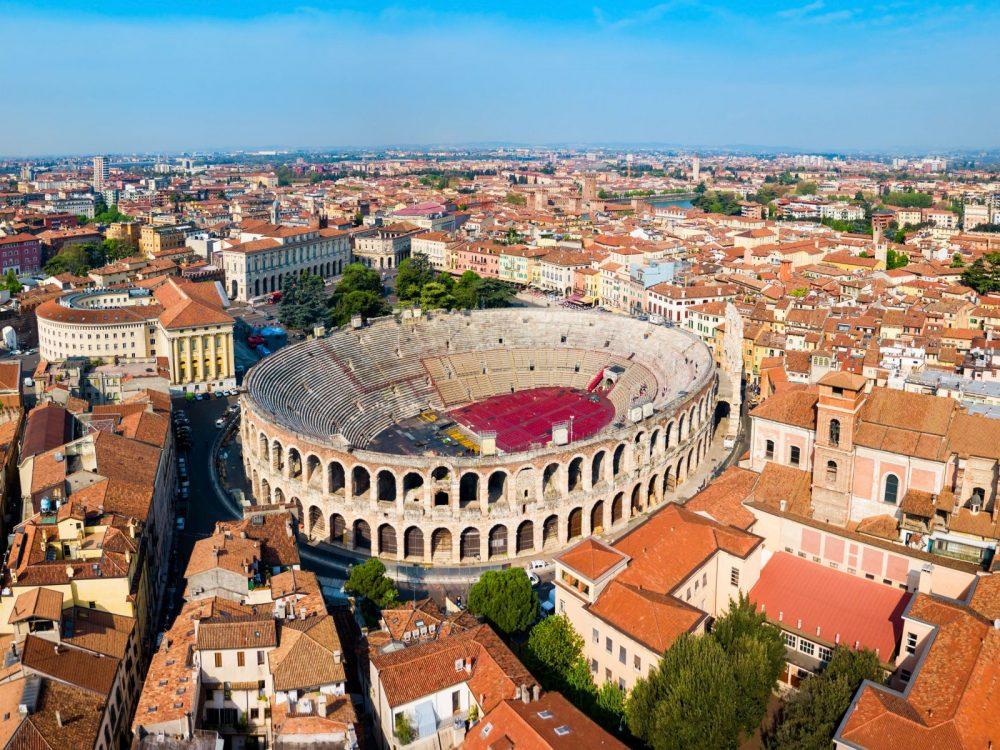 Vue aérienne de l'Arena de Vérone