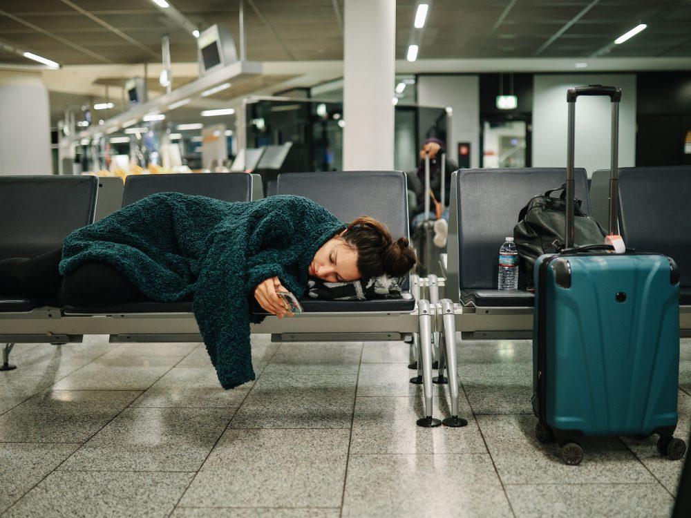Dormir en el aeropuerto