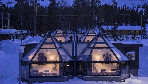 igloo en verre lapponie