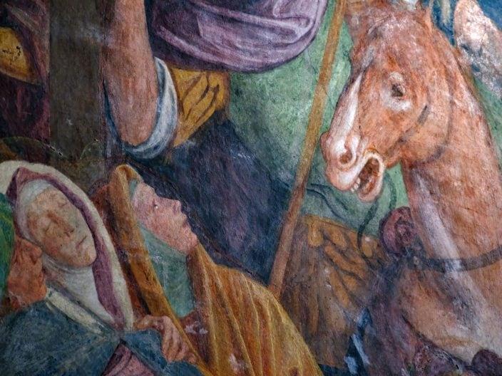 Santa Maria delle Grazie à Milan, détail d'une fresque intérieure