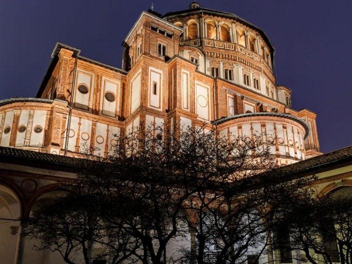 Santa Maria delle Grazie à Milan la nuit