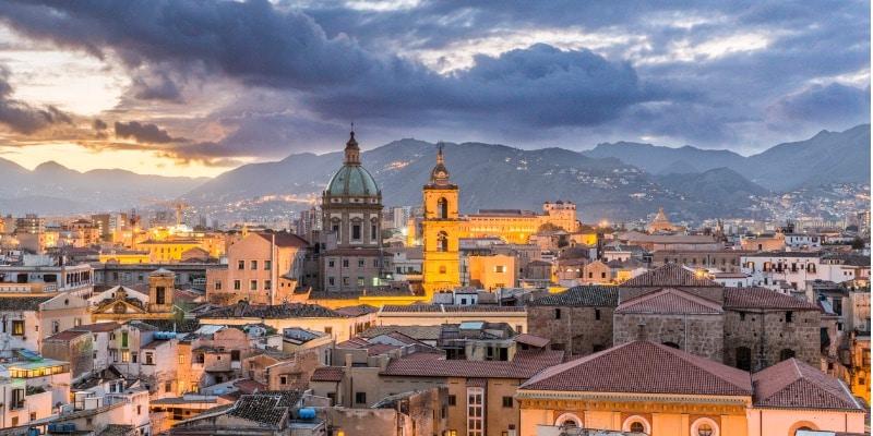 Vue de Palerme depuis les toits