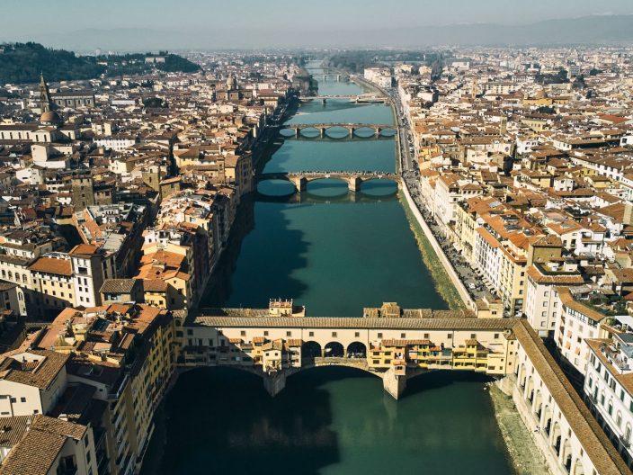 Ponte Vecchio a Florencia, vista desde arriba