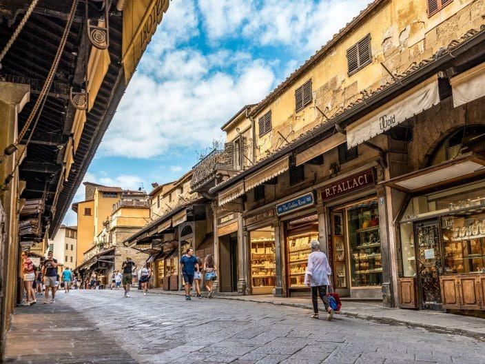 Interior del Ponte Vecchio a Florencia
