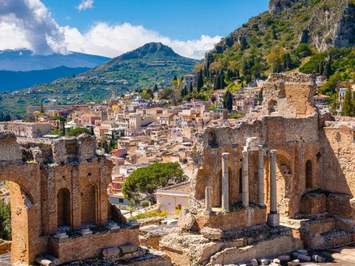 Taormina vue depuis le Théâtre Grec